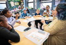 GEMS students and teacher